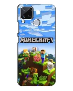Чехол для Realme C15 с картинкой «Minecraft классический мир»