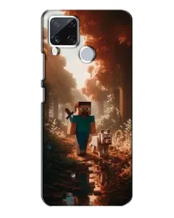 Чехол для Realme C15 с картинкой «Стив в лесу»