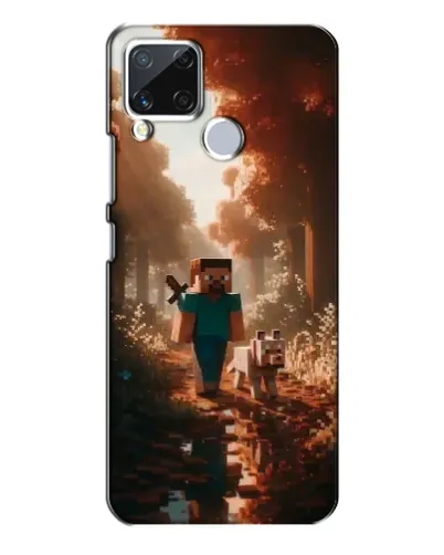 Чехол для Realme C15 с картинкой «Стив в лесу» Чехол для Realme C15 с картинкой «Стив в лесу»
