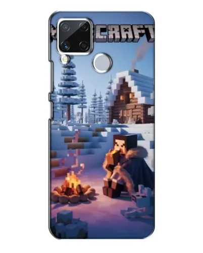 Чехол для Realme C15 с картинкой «Зимний Minecraft» Чехол для Realme C15 с картинкой «Зимний Minecraft»