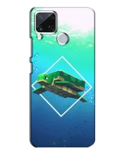 Чехол для Realme C15 с картинкой «Черепаха Minecraft»