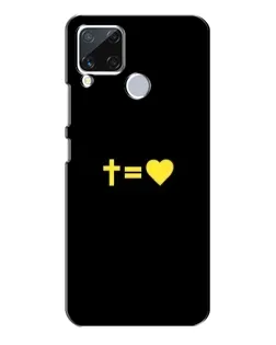 Чохол для Realme C15 з картинкою «Серце та Хрест»