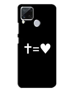 Чохол для Realme C15 з картинкою «Хрест та Серце»