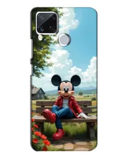 Чехол для Realme C15 с картинкой «Микки на скамейке»