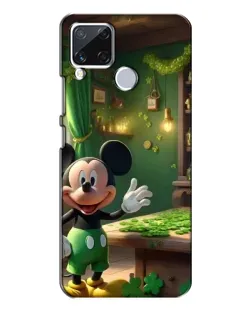 Чехол для Realme C15 с картинкой «Микки в мастерской»
