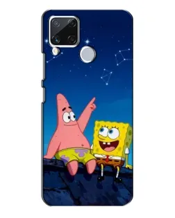 Чехол для Realme C15 с картинкой «Губка Боб и Патрик ночью» Чехол для Realme C15 с картинкой «Губка Боб и Патрик ночью»