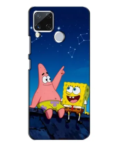 Чехол для Realme C15 с картинкой «Губка Боб и Патрик ночью» Чехол для Realme C15 с картинкой «Губка Боб и Патрик ночью»
