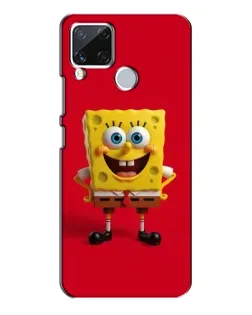 Чехол для Realme C15 с картинкой «Спанч Боб на красном»