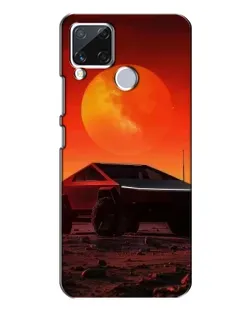 Чехол для Realme C15 с картинкой «Cybertruck на Марсе»