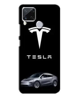 Чехол для Realme C15 с картинкой «Tesla Model Y»