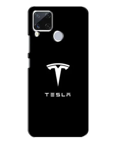 Чехол для Realme C15 с картинкой «Tesla White Logo» Чехол для Realme C15 с картинкой «Tesla White Logo»