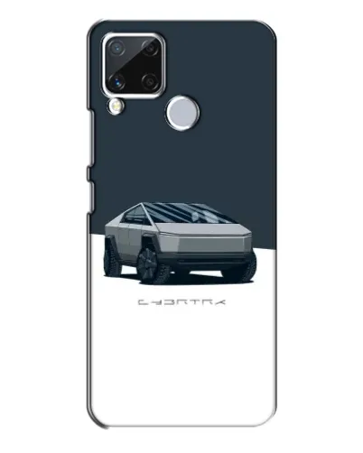 Чехол для Realme C15 с картинкой «Серебристый Cybertruck Tesla» Чехол для Realme C15 с картинкой «Серебристый Cybertruck Tesla»
