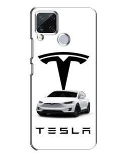Чехол для Realme C15 с картинкой «Tesla White Style»