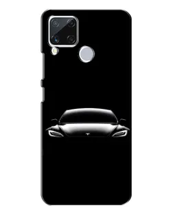 Чехол для Realme C15 с картинкой «Фары Tesla Night»