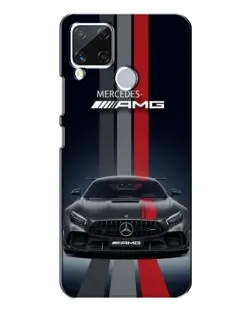 Чехол для Realme C15 с картинкой «Mercedes — белый карбон»