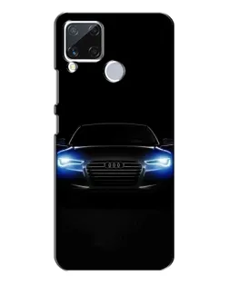 Чехол для Realme C15 с картинкой «Audi в неоне»