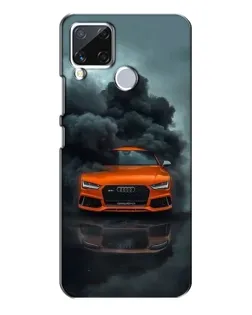 Чехол для Realme C15 с картинкой «Audi в облаках дыма»