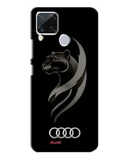 Чехол для Realme C15 с картинкой «Графика — пантера и Audi»