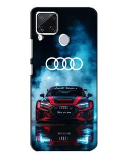 Чехол для Realme C15 с картинкой «Audi Sport — неон»