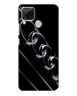 Чехол для Realme C15 с картинкой «Audi — абстрактные кольца»