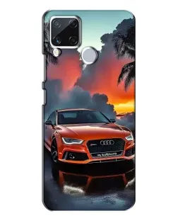 Чехол для Realme C15 с картинкой «Audi — закат»
