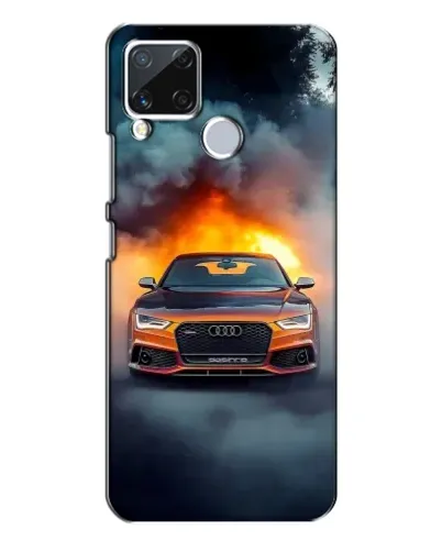 Чехол для Realme C15 с картинкой «Audi в огненном дыму» Чехол для Realme C15 с картинкой «Audi в огненном дыму»