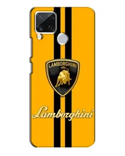 Чехол для Realme C15 с картинкой «Lamborghini Stripe желтый»