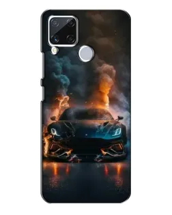 Чехол для Realme C15 с картинкой «Lamborghini дымная эстетика»