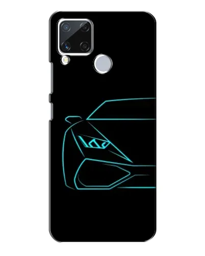 Чехол для Realme C15 с картинкой «Голубой силуэт Lamborghini» Чехол для Realme C15 с картинкой «Голубой силуэт Lamborghini»