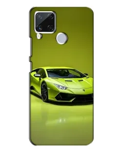 Чехол для Realme C15 с картинкой «Салатовый Lamborghini Huracan»
