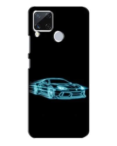 Чехол для Realme C15 с картинкой «Неоновый контур Lamborghini» Чехол для Realme C15 с картинкой «Неоновый контур Lamborghini»