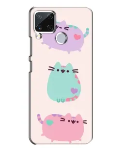 Чехол для Realme C15 с картинкой «Pusheen трио» Чехол для Realme C15 с картинкой «Pusheen трио»