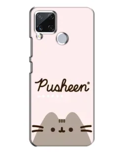 Чехол для Realme C15 с картинкой «Pusheen логотип»