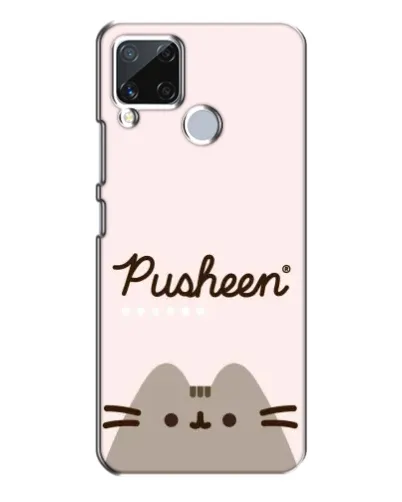 Чехол для Realme C15 с картинкой «Pusheen логотип» Чехол для Realme C15 с картинкой «Pusheen логотип»