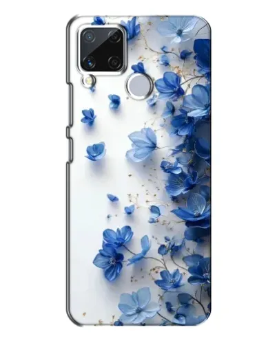 Чехол для Realme C15 с картинкой «Голубой цветочный каскад» Чехол для Realme C15 с картинкой «Голубой цветочный каскад»