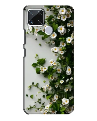 Чехол для Realme C15 с картинкой «Ветка мелких белых цветов» Чехол для Realme C15 с картинкой «Ветка мелких белых цветов»