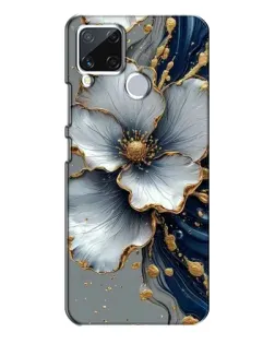 Чохол для Realme C15 з картинкою «Біла квітка та золотий флюїд» Чохол для Realme C15 з картинкою «Біла квітка та золотий флюїд»