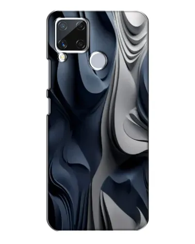 Чехол для Realme C15 с картинкой «Объемные синие складки» Чехол для Realme C15 с картинкой «Объемные синие складки»