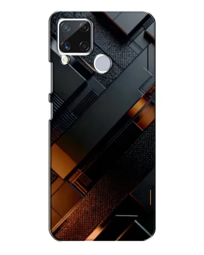 Чехол для Realme C15 с картинкой «Черные геометрические блоки» Чехол для Realme C15 с картинкой «Черные геометрические блоки»