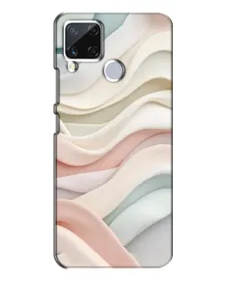 Чехол для Realme C15 с картинкой «Пастельные нежные волны»
