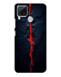 Чехол для Realme C15 с картинкой «Kрасная лавовая трещина»