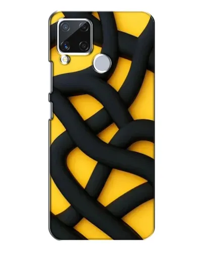 Чехол для Realme C15 с картинкой «Черное желтое переплетение» Чехол для Realme C15 с картинкой «Черное желтое переплетение»