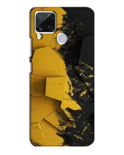 Чехол для Realme C15 с картинкой «Золотые осколки геометрии»