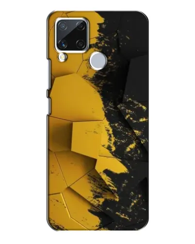 Чехол для Realme C15 с картинкой «Золотые осколки геометрии» Чехол для Realme C15 с картинкой «Золотые осколки геометрии»