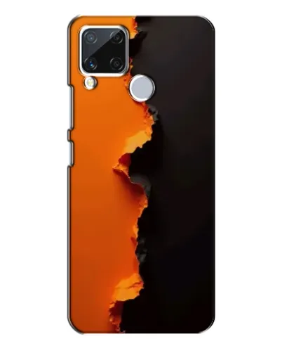 Чехол для Realme C15 с картинкой «Оранжевый разлом» Чехол для Realme C15 с картинкой «Оранжевый разлом»