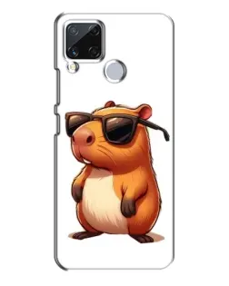 Чехол для Realme C15 с картинкой «Капибара в очках»