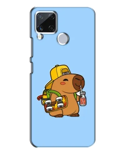 Чехол для Realme C15 с картинкой «Капибара на скейте» Чехол для Realme C15 с картинкой «Капибара на скейте»