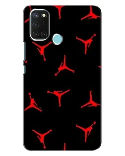 Чохол для Realme C17 з картинкою «Jordan Red Pattern»