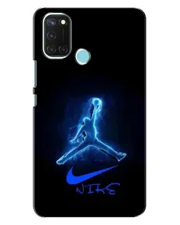 Чохол для Realme C17 з картинкою «Jordan Neon Blue»
