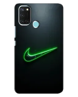 Чохол для Realme C17 з картинкою «Неоновий контур Nike»
